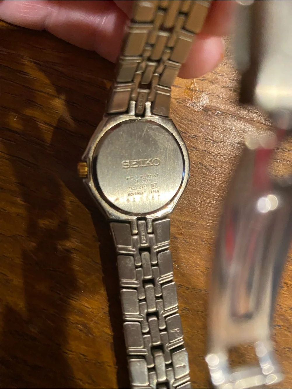 Seiko Two-Tone Silver and Gold Bracelet Watch with Blue Dial- logo CoverCraft